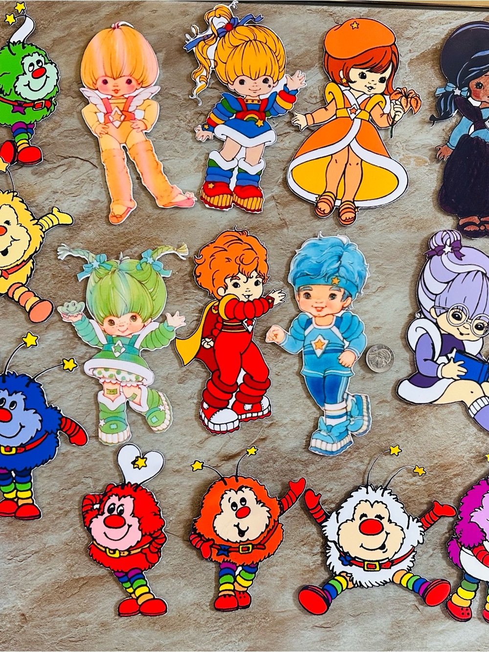 Rainbow Brite Character Sticker Set of 8 + 7 Sprites Stickers